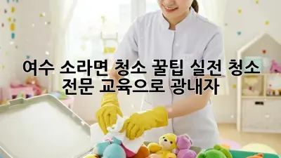 여수 소라면 청소 꿀팁🍯: 실전 청소 전문 교육으로 ✨광✨내자!
