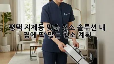 평택 지제동 맞춤 청소 솔루션: 내 집에 딱 맞는 청소 계획!
